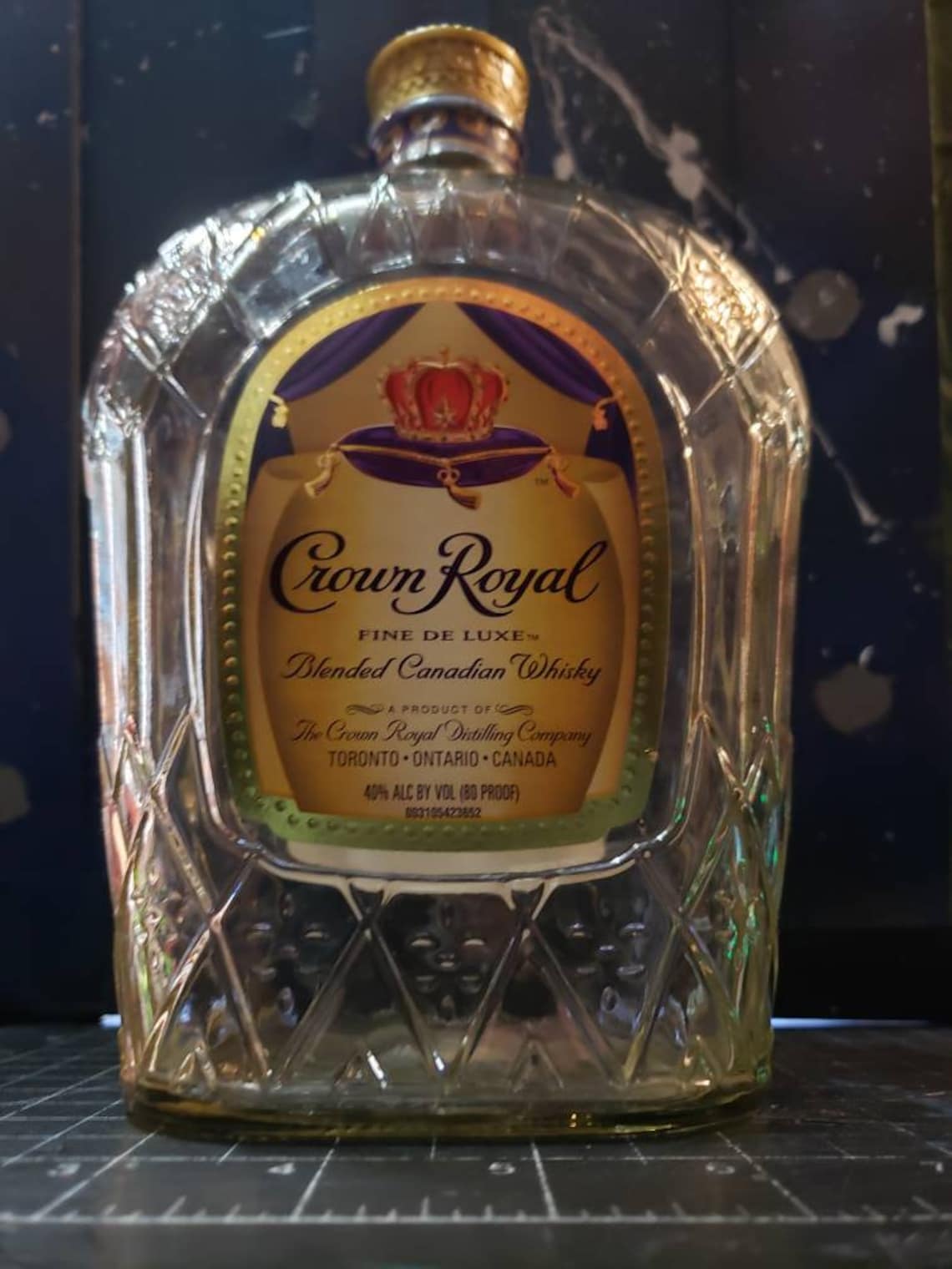 Crown Royal Bottle Empty 1000ml One Liter Size Free Shipping Etsy