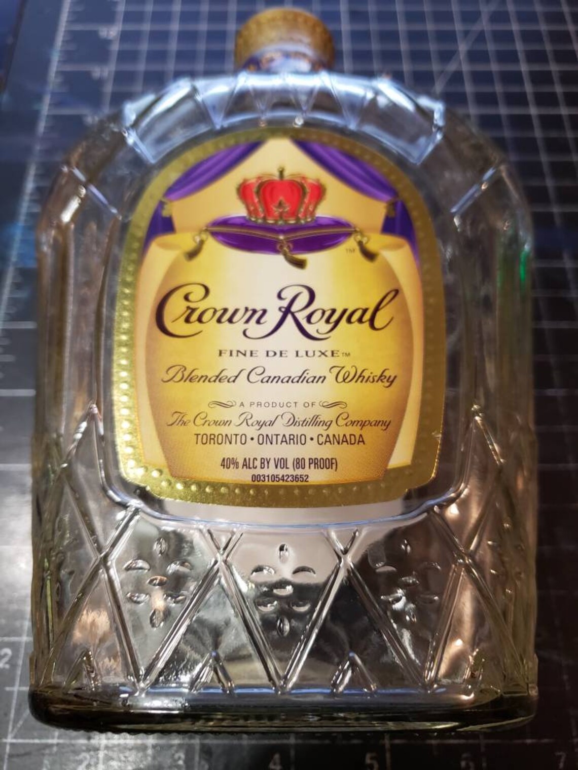 Crown Royal Bottle Empty 1000ml One Liter Size Free Shipping Etsy