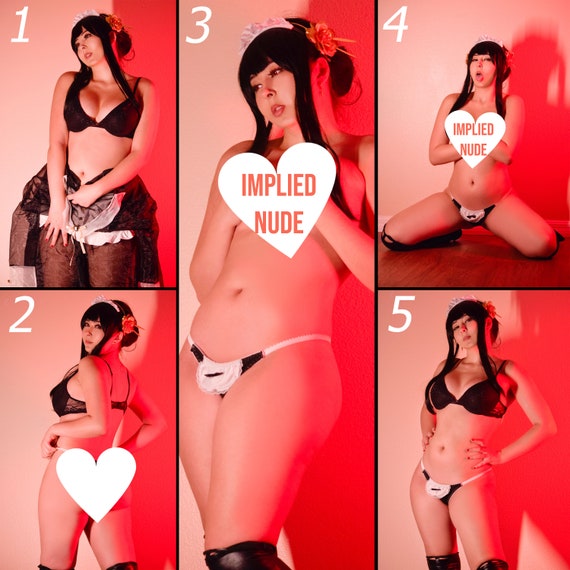 Lingerie Maid Bikini Yor Forger Cosplay NSFW Implied Nude Prints