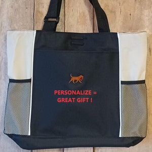 Personalize Labrador Retriever Bag, Golden Retriever Bag, Golden Retriever Zipped Top Bag, Labrador Retriever Zipped Top Bag, Lab Mom Bag