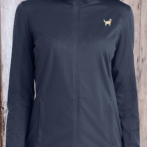 Golden Retriever Labrador Retriever Embroidered Windbreaker / Retriever Lover Water Resistant Jacket / Lab Athletic Apparel