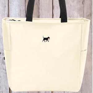 Personalize Labrador Retriever Canvas Zip Top Bag, Golden Retriever Canvas Zip Top Bag, Retriever Mom Dad Custom Canvas Bag, Labrador Bags