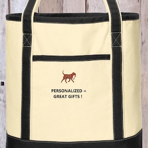 Personnalisez le sac bateau en toile Labrador Retriever, sac bateau en toile Golden Retriever, sac personnalisé papa labrador, sac personnalisé Golden Retriever