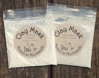 Maschere all'argilla con lavanda e curcuma