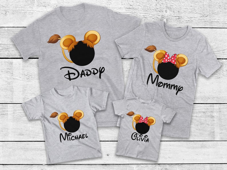 Personalized Disney family shirts Disney world tshirts Custom Disney shirts Mickey ears,Animal Kingdom shirt Mickey Minnie head shirts