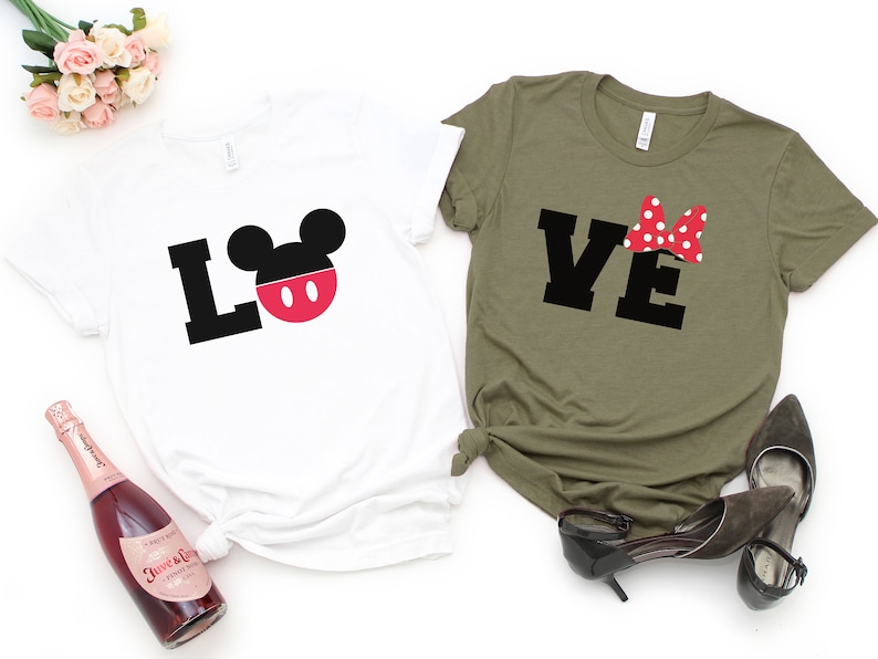 Matching couple Disney shirts Mickey shirt Disney vacation Minnie mouse shirt Disney matching couple shirts Disney family shirts