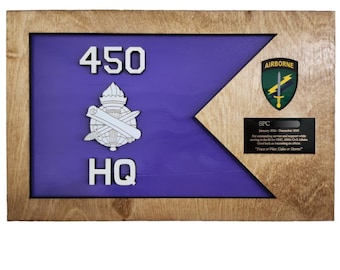 Civil Affairs Custom All Wood Guidon Plaque | Military ETS, PCS, Retirement & Graduation Gift