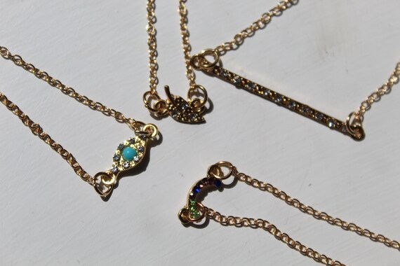 Download Gold Bracelet Butterfly Chain Bracelet Star Leaf Rainbow Etsy