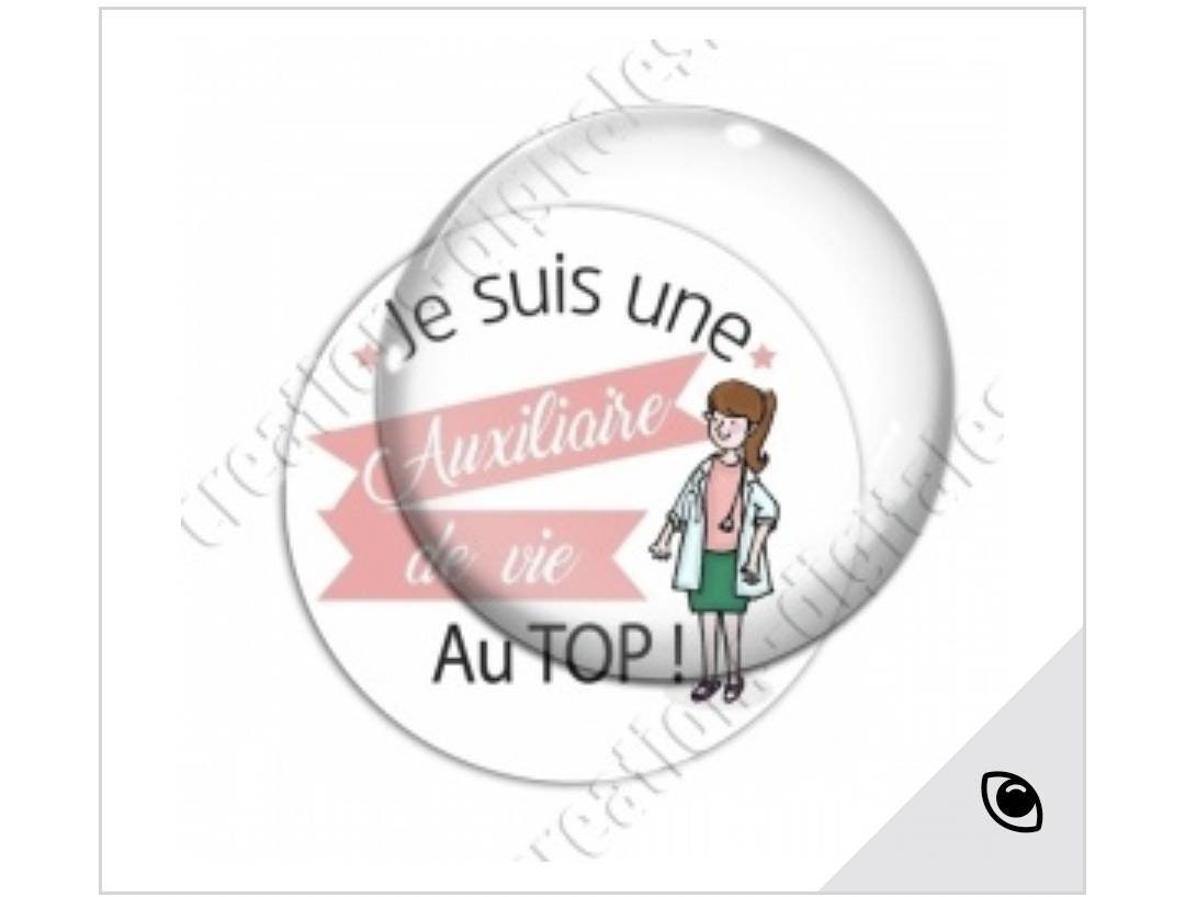 Badge-Magnet Auxiliaire de Vie -  France