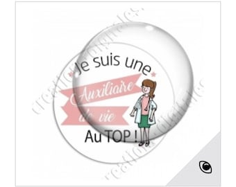 Badge-Magnet Auxiliaire de Vie