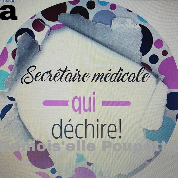 Badge-Magnet secrétaire médicale