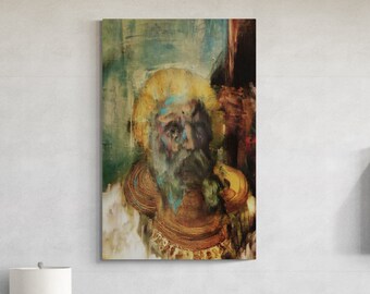 Druide - Abstraktes Ölgemälde - Druckbare Wandkunst