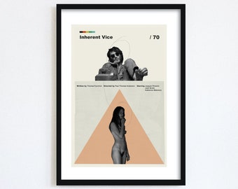Printable Art - INHERENT VICE - Paul T. Anderson Inspired Poster, Joaquin Phoenix Art Print - A4 Collage, Graphic Design, Fine Art, Neo-70's