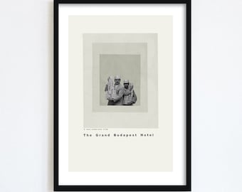 Druckbare Kunst - The Grand Budapest Hotel - Wes Anderson Inspiriertes Poster - A4 Collage, Grafikdesign, Fine Art, Neo-70er Filmplakat