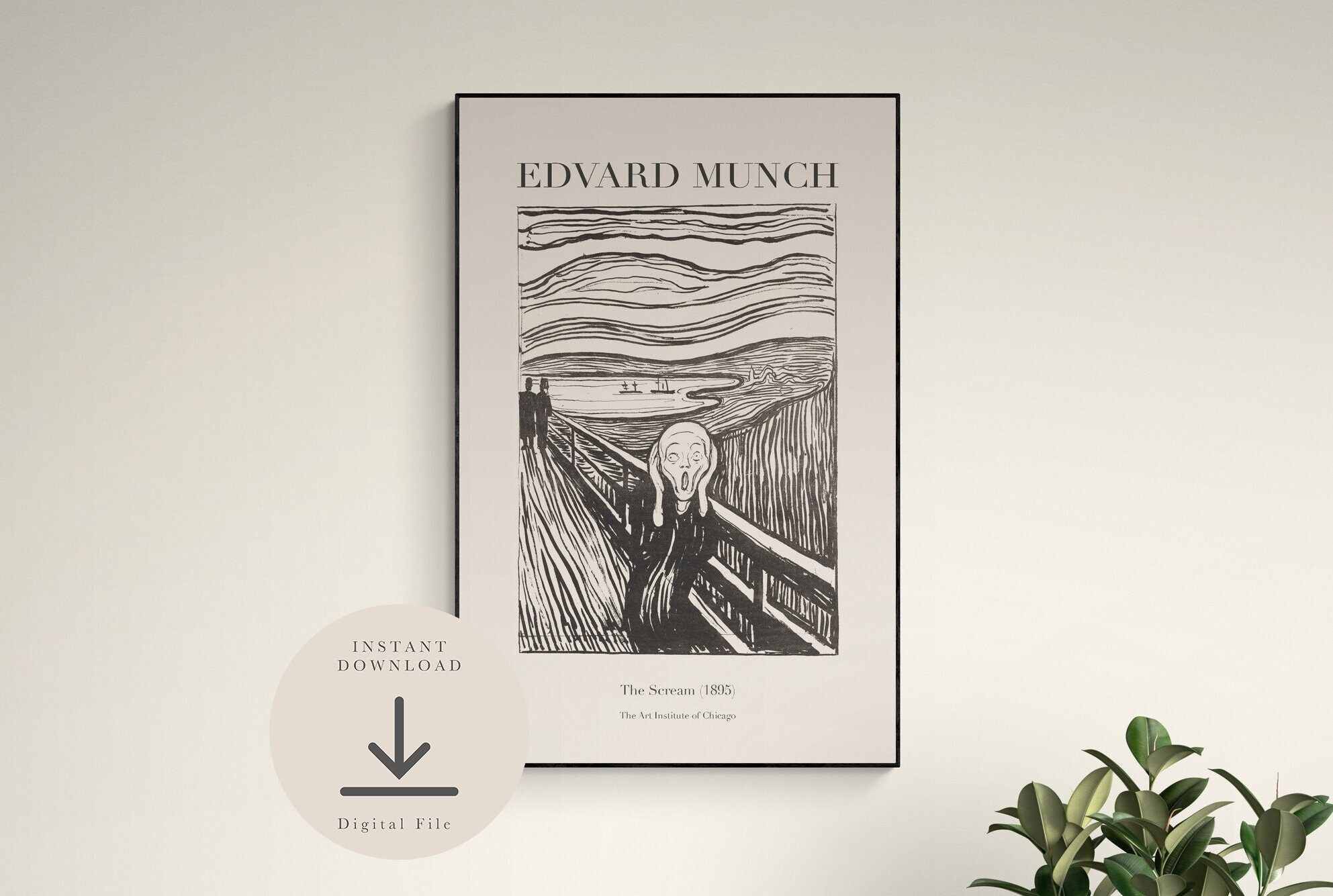 Edvard Munch - the Scream Printable Wall Art - Etsy