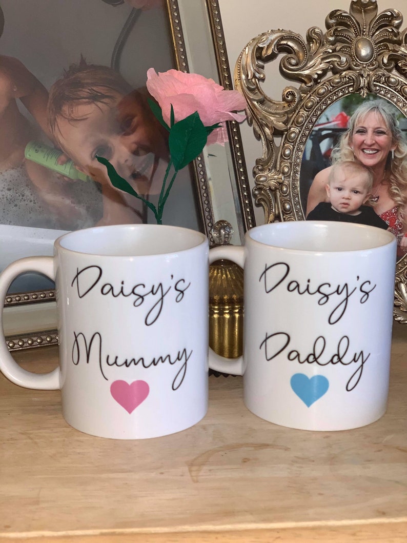 Mummy & Daddy Mug set Mum and Dad gift Mug for parent to be Etsy