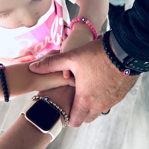 Family Matching Bracelets, Matching Heroes, Mommy and Me, Father and Daughter, Mother and Son, Back to School Bracelet Set, Father and Son