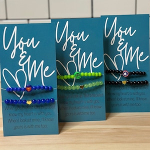 Boy Mom Matching Bracelet, Mommy and Me Bracelet Set, Mama and Mini, Back to School Hero Bracelet Set, Kindergarten Superhero Bracelet