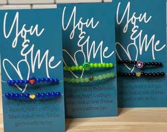 Boy Mom Matching Bracelet, Mommy and Me Bracelet Set, Mama and Mini, Back to School Hero Bracelet Set, Kindergarten Superhero Bracelet