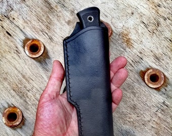 Fällkniven A1 / A1 Pro Lederscheide Custom Leder Schwarz