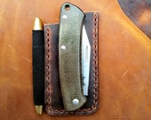 Leder Pouch Leder Hülle Benchmade Proper Fisher Space Pen Leder Etui pull up Leder