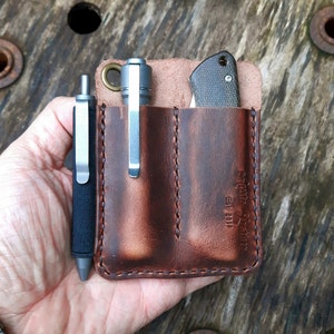 Pocket organizer edc wallet leather Leder Victorinox Pioneer Fisher Space Pen Olight I3t image 5