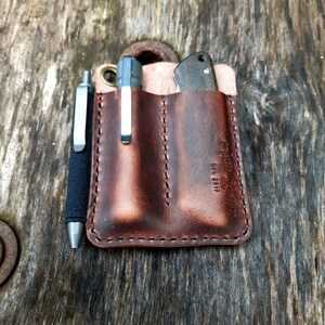 Pocket organizer edc wallet leather Leder Victorinox Pioneer Fisher Space Pen Olight I3t image 6