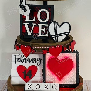 Valentine Love Tiered Tray set