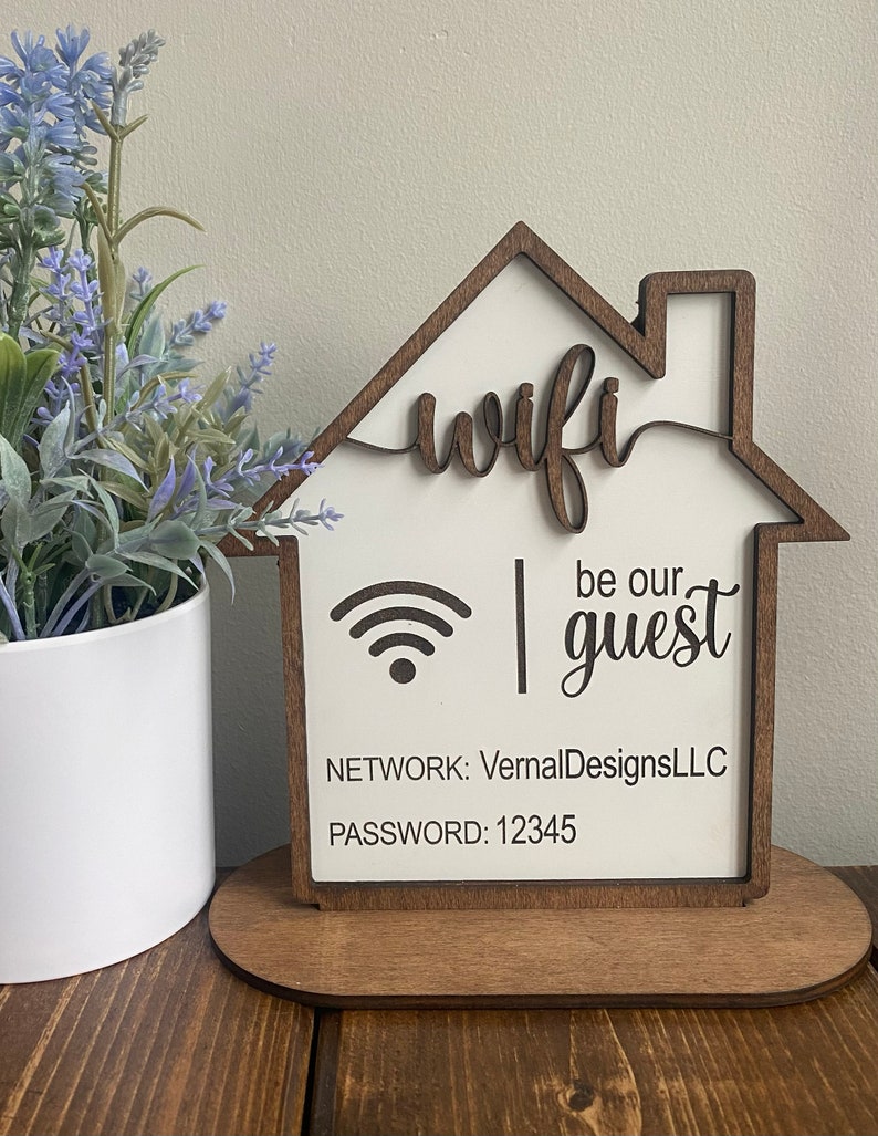 Wifi Network Password Sign Guest Wifi Password Air BNB - Etsy