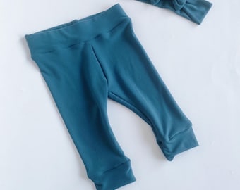 Green-Blue Baby Girl Boy Set Leggings Hat Headband Bow Gift Baby Shower Photo Prop newborn Take Home Outfit Birthday Knot Soft Pants Clip