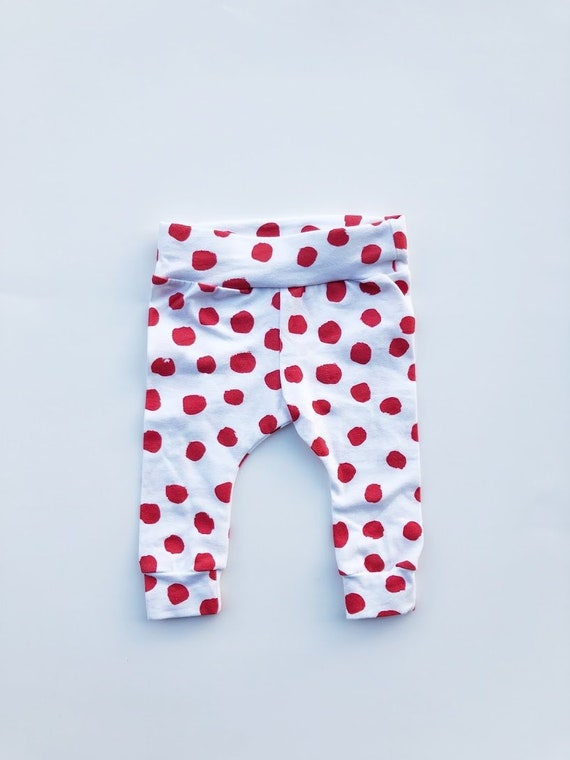 red and white polka dot leggings