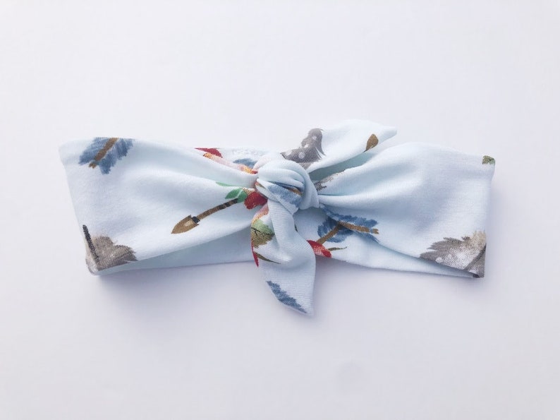 Arrow feather peony floral blue Baby Girl Set Leggings Hat Headband Bow Gift Shower Photo Prop newborn Take Home Outfit Birthday Knot Pants