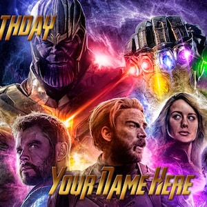 Avengers Endgame Personalized Banner 48&quot; x 24&quot;