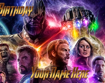 Avengers Endgame Personalized Banner 48" x 24"