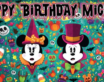 Halloween Mickey Mouse Personalized Banner 48" x 24"