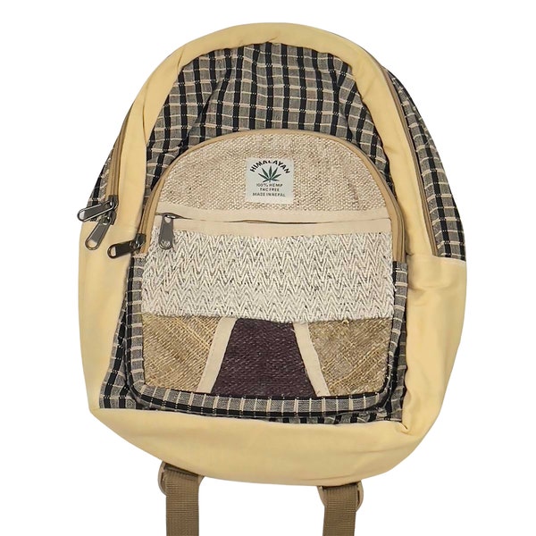 Pure Hemp Mini Backpack Handmade in Nepal
