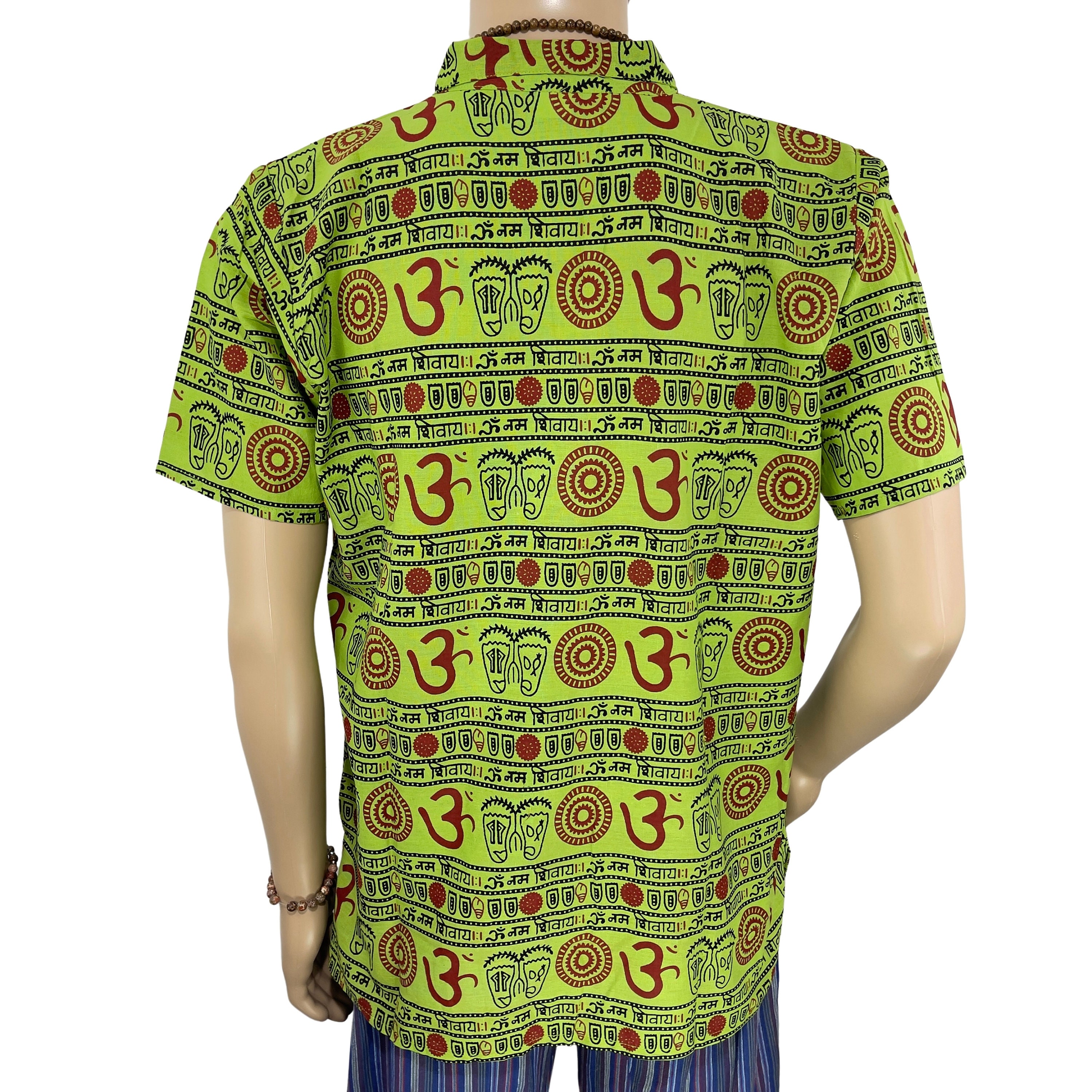 Handmade Om V-neck Cotton Kurta Shirt 