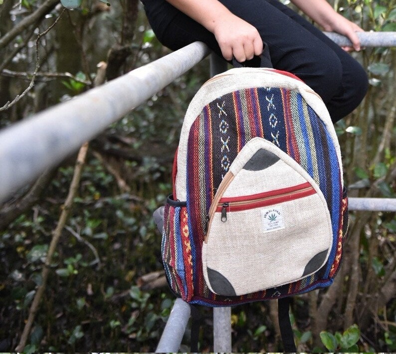 Backpack 100 Pure Wild Himalayan Hemp Large Handmade in Nepal Etsy