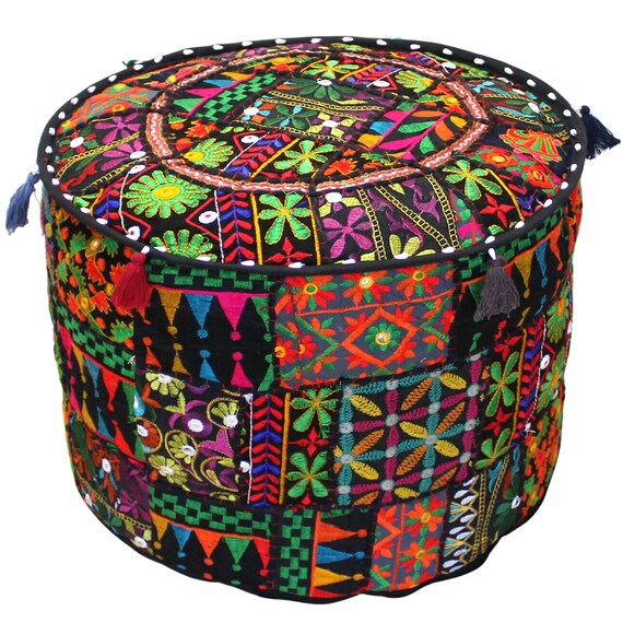 Embroidered ottoman deals