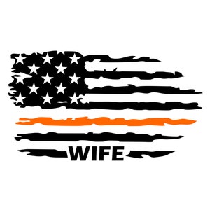 Thin Orange Line Flag,Orange Thin Line Flag,Search & Rescue Flag,SAR decal,Thin Orange Line Decal,Thin Orange Line Wife Decal,SAR Wife Decal
