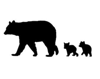 Calcomanía de vinilo de oso de mamá, calcomanía de vinilo de oso de mamá, calcomanía de vinilo de oso, calcomanía de vinilo de oso de abuela, calcomanía de oso de mamá y cachorros, calcomanía de familia de osos, oso de mamá