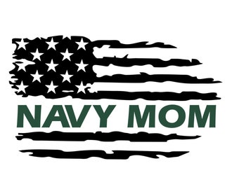 Navy Mom Flag Decal,Military Family Flag,US Navy Flag,US Navy Mom Flag Vinyl Decal,Navy Flag,Navy Vinyl Decal,Thin Green Line Flag,USA Flag