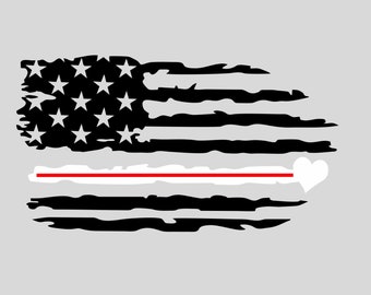 Thin White Line Star of Life Distressed Flag Reflective Decal - Etsy