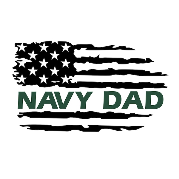 Navy Dad Flag Decal,Military Family Flag,US Navy Flag,US Navy Dad Flag Vinyl Decal,Navy Flag,Navy Vinyl Decal,Thin Green Line Flag,USA Flag