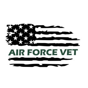 Air Force Veteran Vinyl Decal,Air Force Flag,Air Force Flag Decal,Thin Green Line Flag,Green Thin Line Flag,Military Vinyl Decal,Air Force