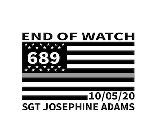 Calcomanía de vinilo de fin de reloj, Bandera de línea gris delgada EOW, Calcomanía de vinilo de línea gris delgada, Memorial EOW personalizado, Calcomanía de oficial caído, Línea gris EOW