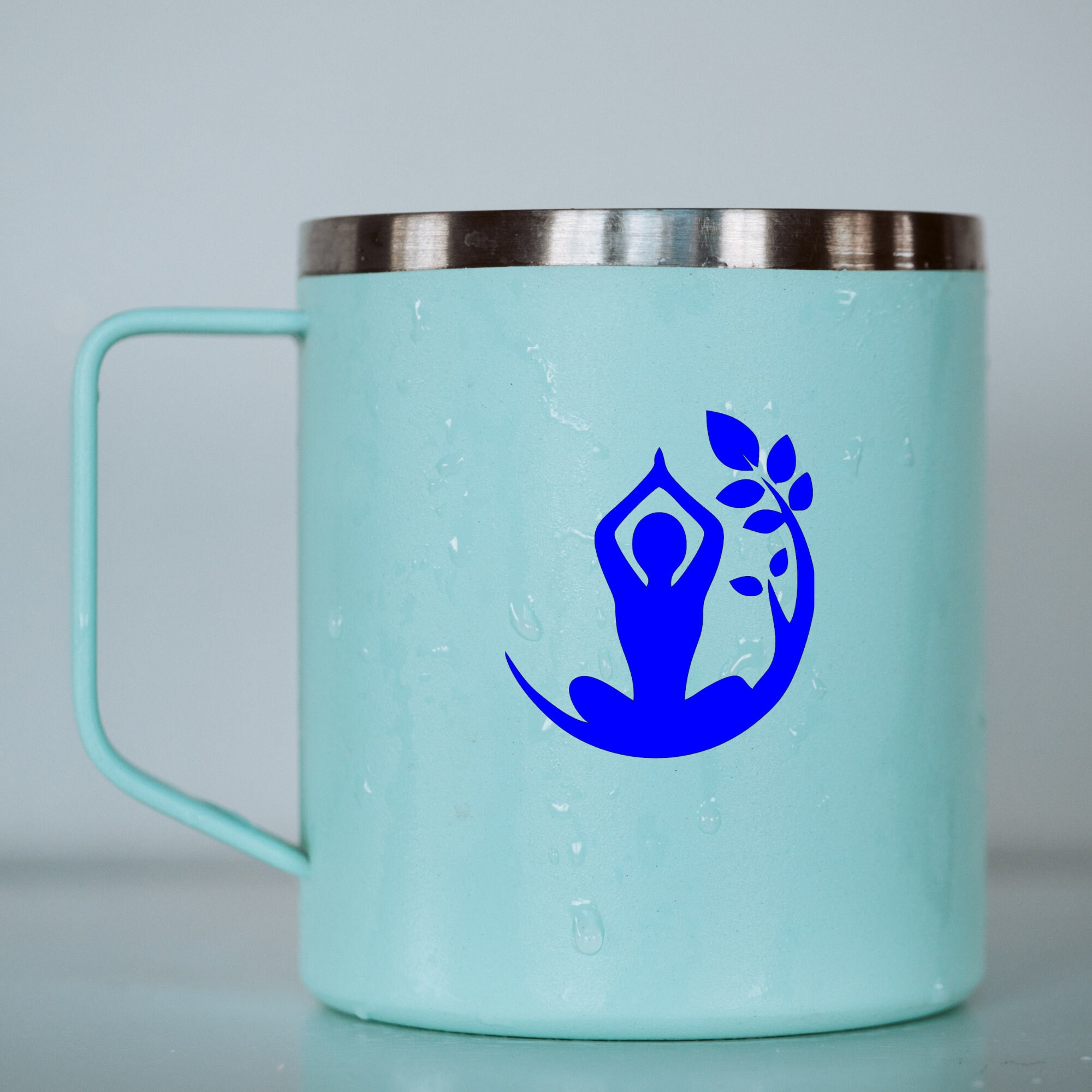 Yoga Vinyl Decalsitting Yoga Pose Decalvinyasa Yoga Etsy