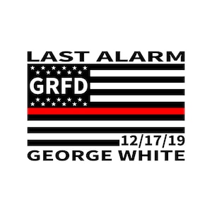 Last Alarm Thin Red Line Flag,Last Alarm Thin Red Line Decal,Last Alarm Memorial,Firefighter Memorial  Decal,Fireman Memorial Flag Decal