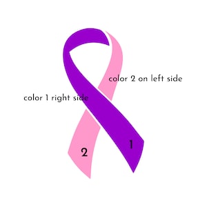Multi Color Cancer Ribbon,Two Color Cancer Ribbon,Multiple Color Oncology Ribbon,Cancer Ribbon Decal,MultiColor Cancer Ribbon Decal