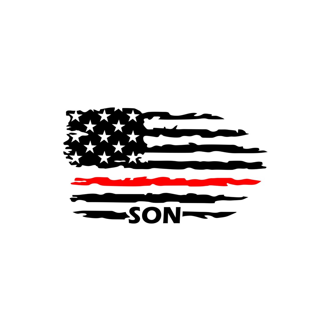Thin Red Line Son Flagred Thin Line Son Flagthin Red Line Etsy